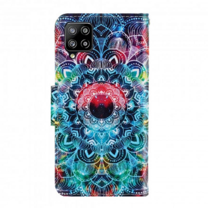 Flip Case Für Samsung Galaxy A22 Mit Kordel Auffälliges Riemchen-mandala