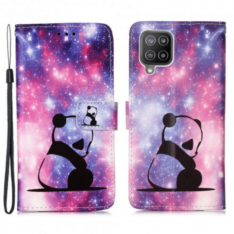 Flip Case Für Samsung Galaxy A22 Panda-galaxie