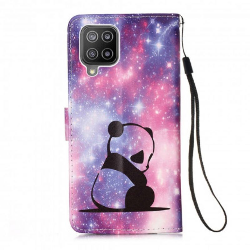 Flip Case Für Samsung Galaxy A22 Panda-galaxie