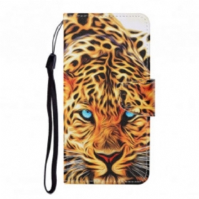 Flip Case Für Samsung Galaxy A22 Tiger Mit Schlüsselband