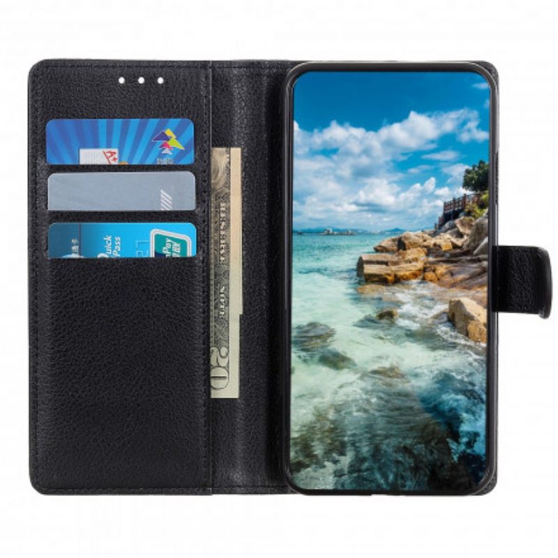 Flip Case Für Samsung Galaxy A22 Traditionell Litschi