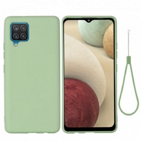 Hülle Für Samsung Galaxy A22 Flüssigsilikon Mit Lanyard