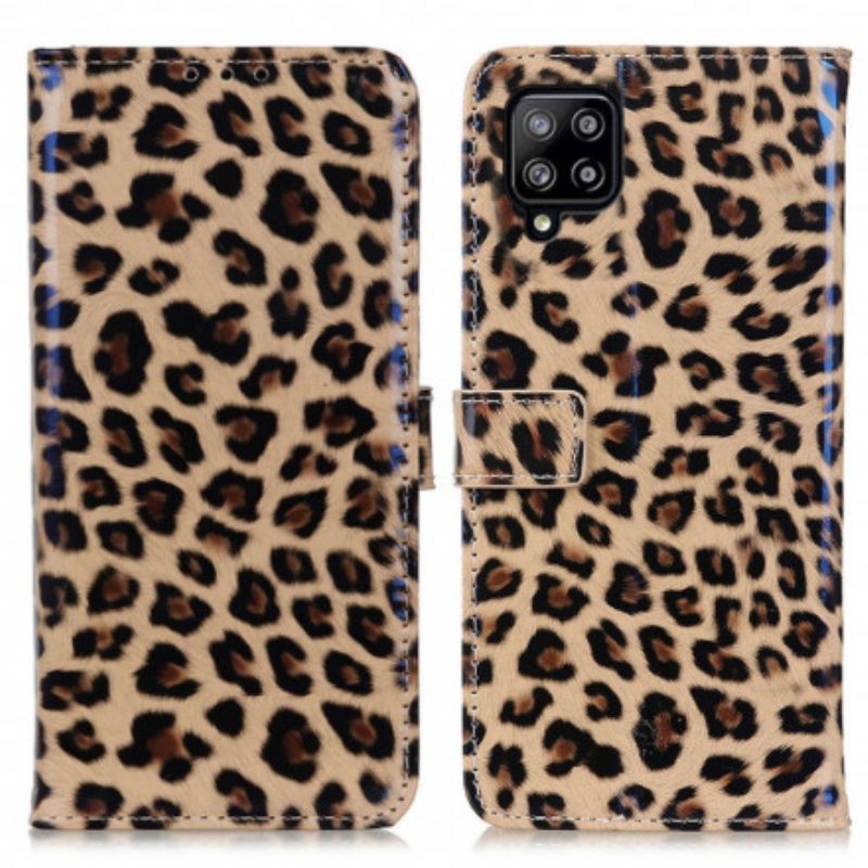 Lederhüllen Für Samsung Galaxy A22 Einfacher Leopard