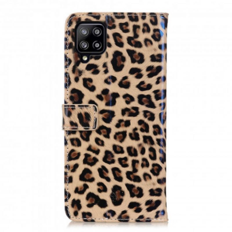 Lederhüllen Für Samsung Galaxy A22 Einfacher Leopard