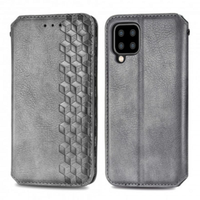 Schutzhülle Für Samsung Galaxy A22 Flip Case Rautenstruktur In Lederoptik