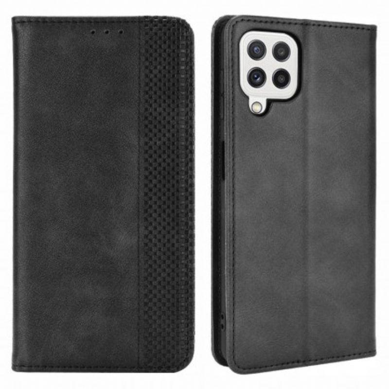 Schutzhülle Für Samsung Galaxy A22 Flip Case Stilisierter Vintage-ledereffekt