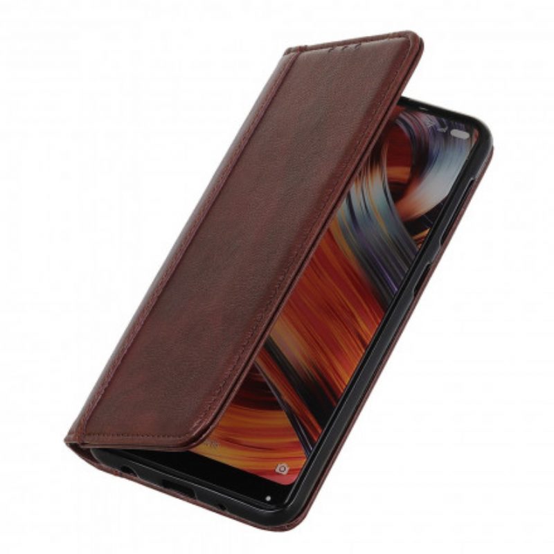 Schutzhülle Für Samsung Galaxy A22 Flip Case Version Aus Litschi-spaltleder