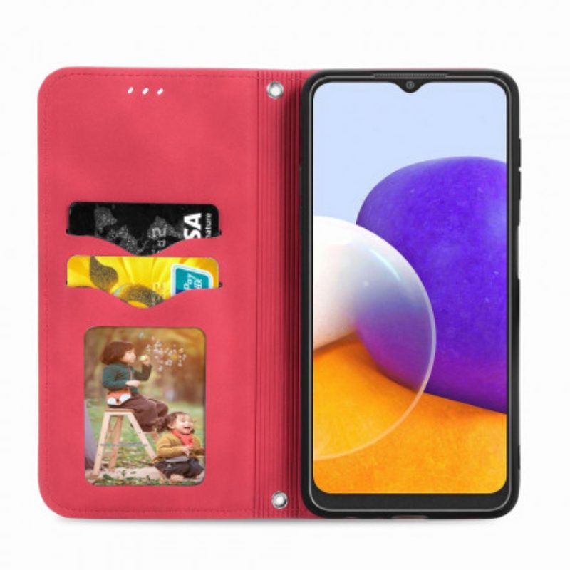 Schutzhülle Für Samsung Galaxy A22 Flip Case Vintage-kunstleder