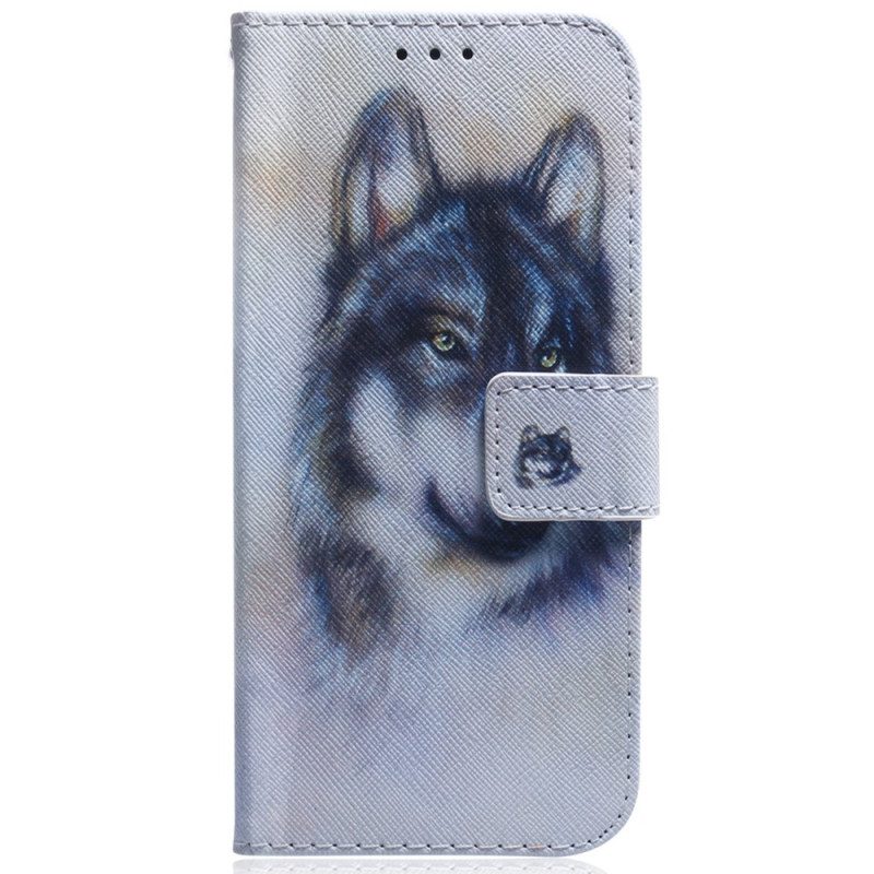 Flip Case Für OnePlus 11 5G Aquarellhund