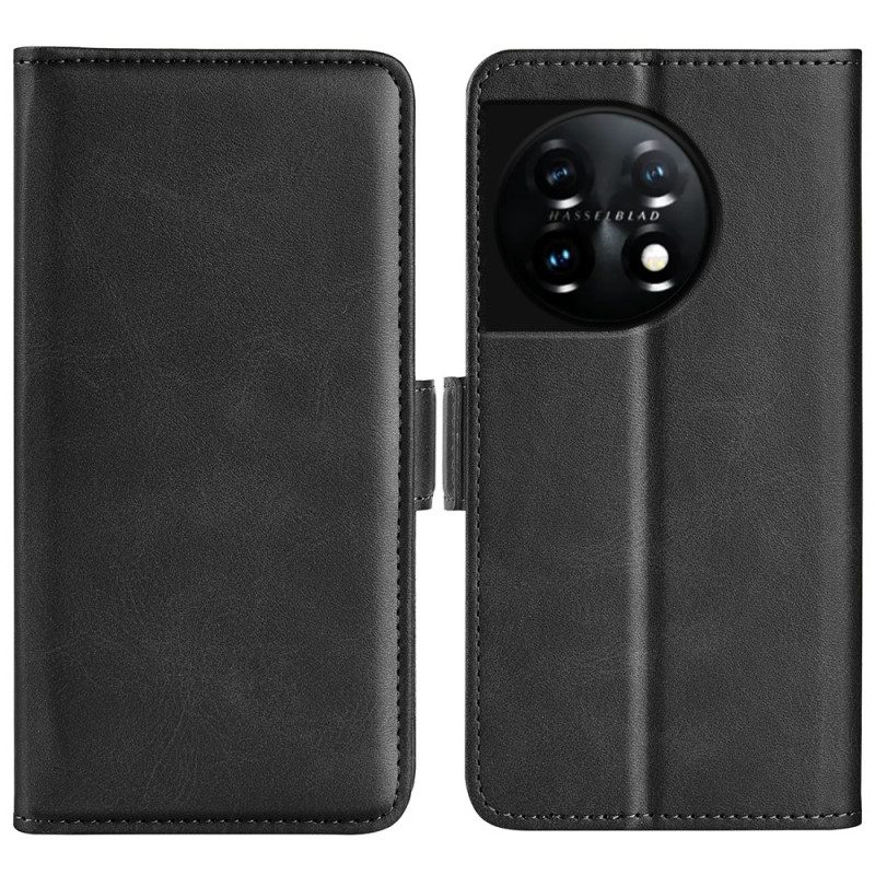 Lederhüllen Für OnePlus 11 5G Flip Case Doppelte Klappe