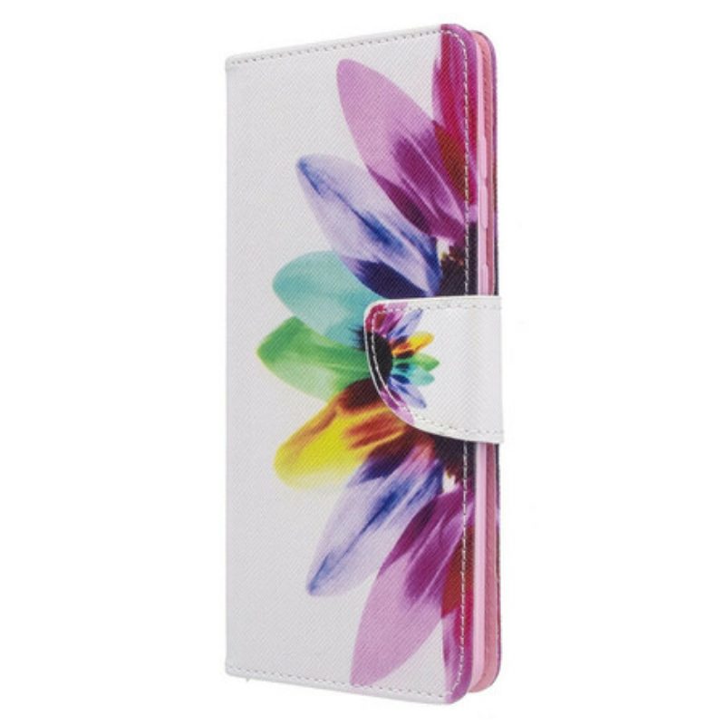 Flip Case Für Samsung Galaxy A71 Aquarellblume