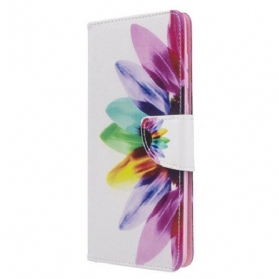 Flip Case Für Samsung Galaxy A71 Aquarellblume