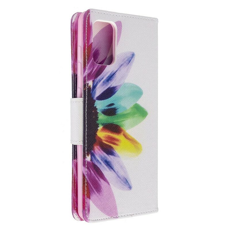 Flip Case Für Samsung Galaxy A71 Aquarellblume