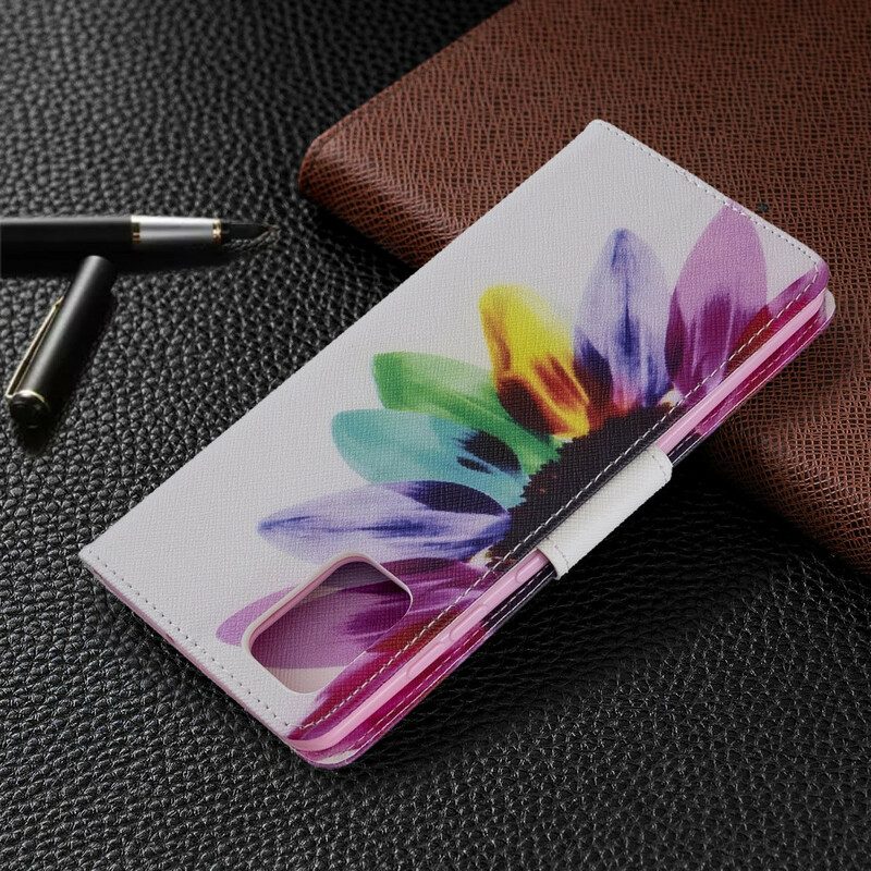 Flip Case Für Samsung Galaxy A71 Aquarellblume