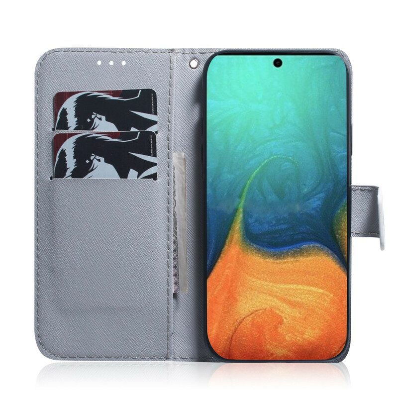 Flip Case Für Samsung Galaxy A71 Blühender Baumzweig