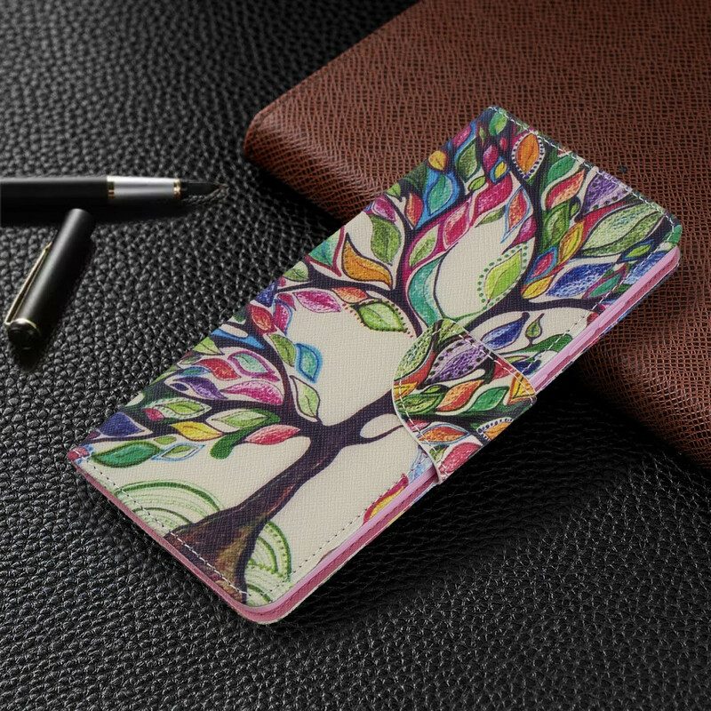 Flip Case Für Samsung Galaxy A71 Bunter Baum