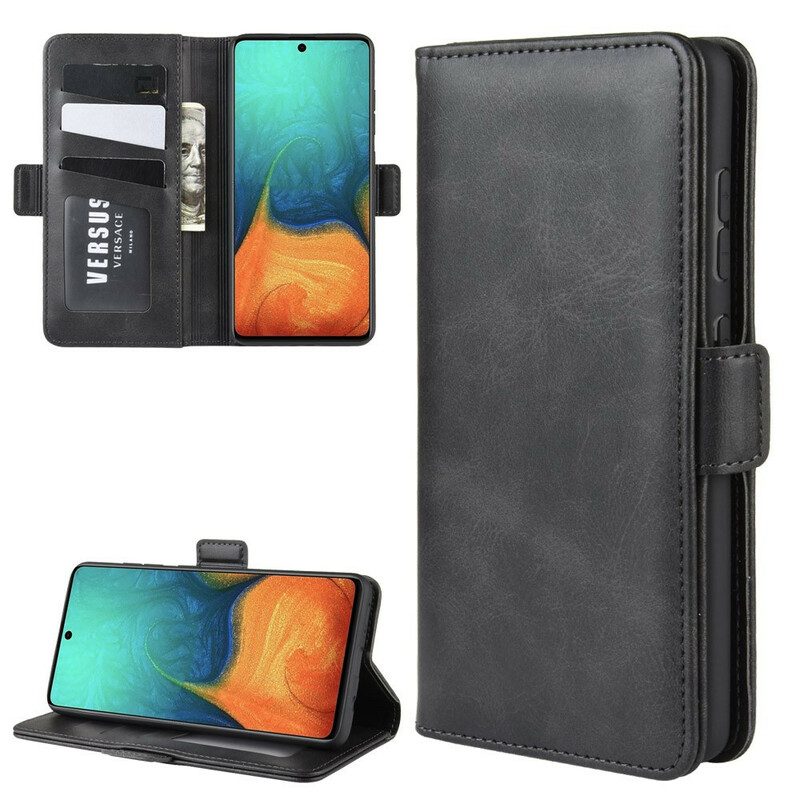 Flip Case Für Samsung Galaxy A71 Flip Case Doppelte Klappe