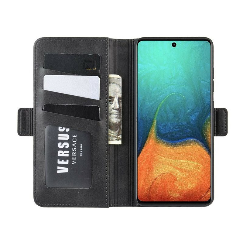 Flip Case Für Samsung Galaxy A71 Flip Case Doppelte Klappe