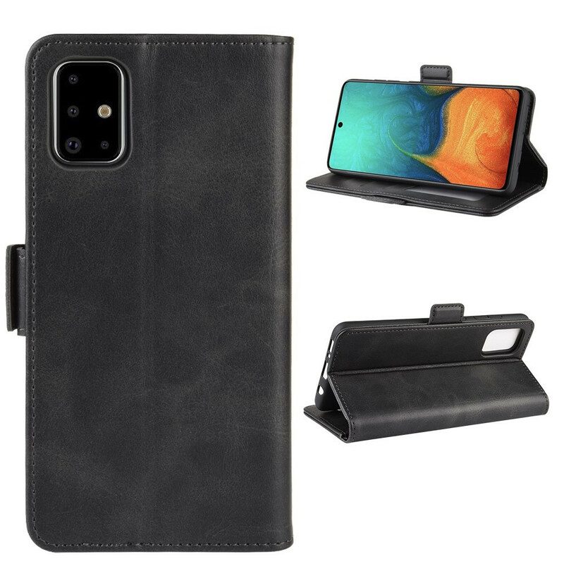 Flip Case Für Samsung Galaxy A71 Flip Case Doppelte Klappe