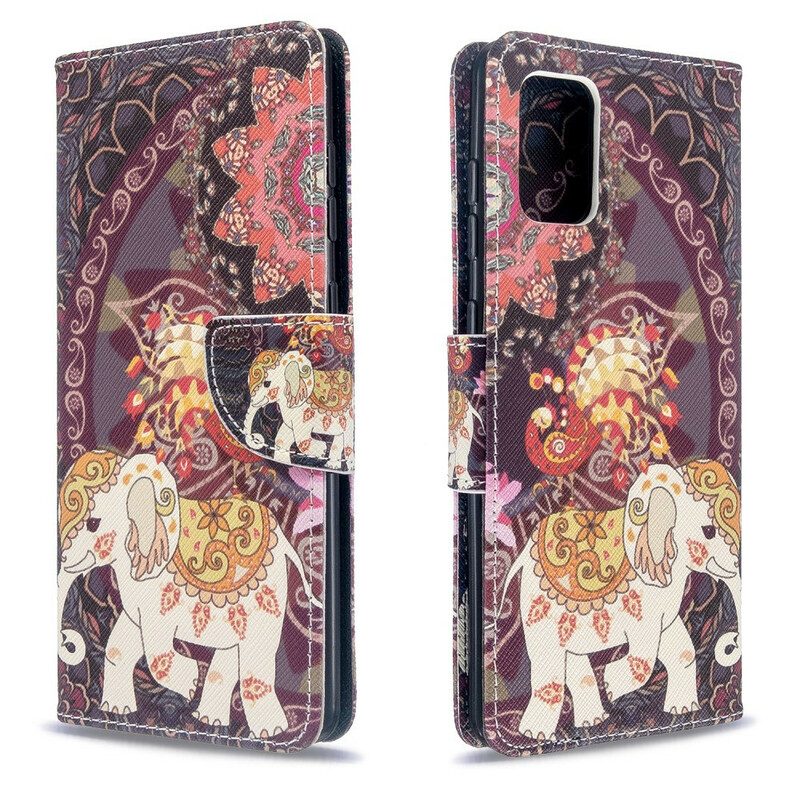 Flip Case Für Samsung Galaxy A71 Indischer Elefant