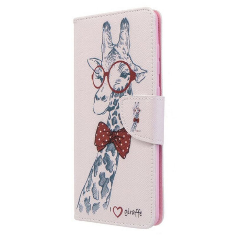 Flip Case Für Samsung Galaxy A71 Kluge Giraffe