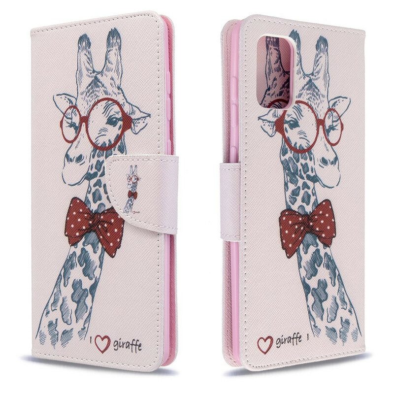 Flip Case Für Samsung Galaxy A71 Kluge Giraffe