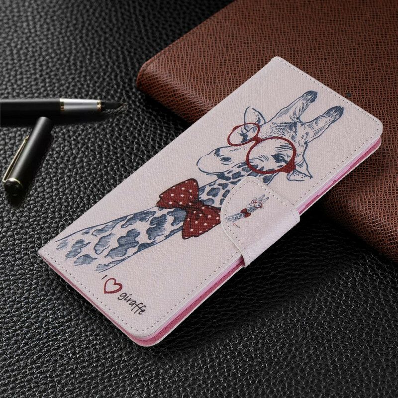 Flip Case Für Samsung Galaxy A71 Kluge Giraffe