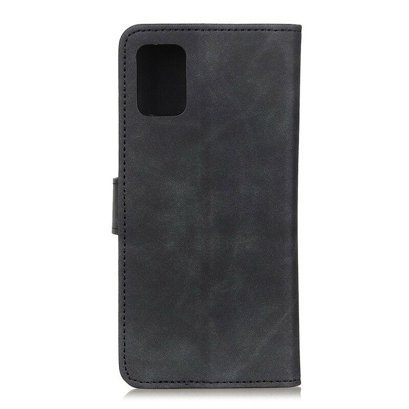 Flip Case Für Samsung Galaxy A71 Matter Vintage-ledereffekt Khazneh