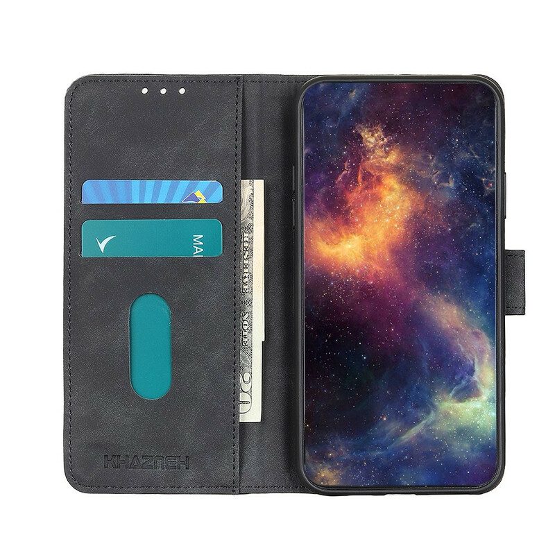 Flip Case Für Samsung Galaxy A71 Matter Vintage-ledereffekt Khazneh