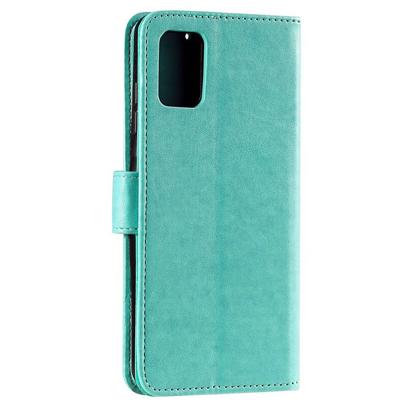 Flip Case Für Samsung Galaxy A71 Mit Kordel Liebevolle Eulen Mit Riemen