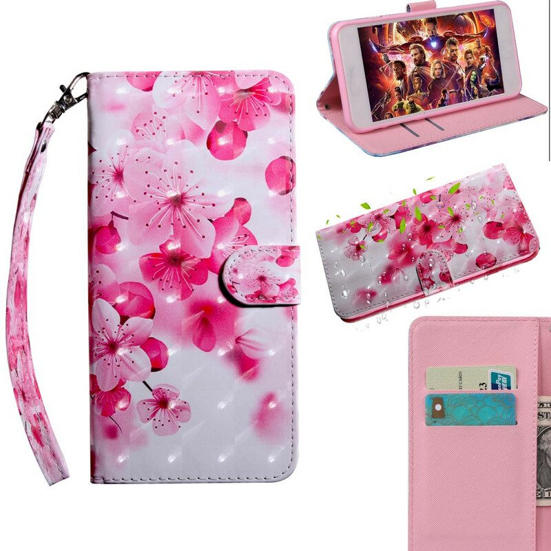 Flip Case Für Samsung Galaxy A71 Pinke Blumen