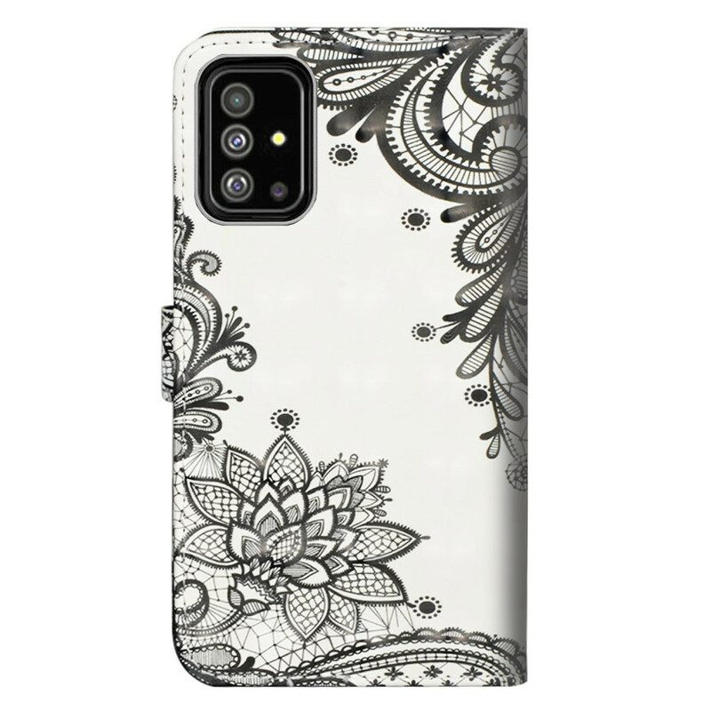 Flip Case Für Samsung Galaxy A71 Schicke Spitze