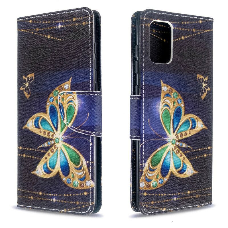 Flip Case Für Samsung Galaxy A71 Schmetterlingskönige