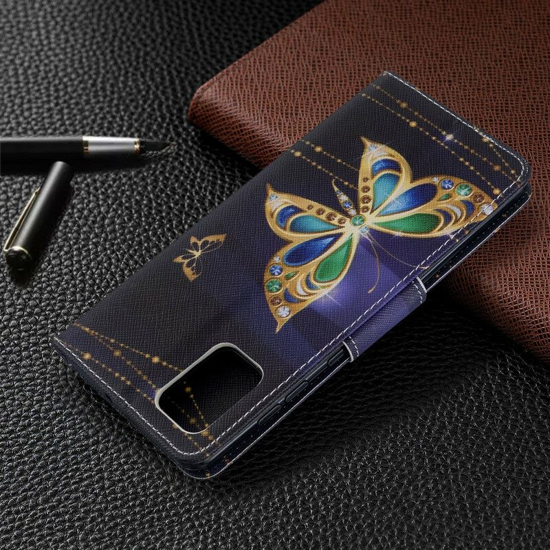 Flip Case Für Samsung Galaxy A71 Schmetterlingskönige