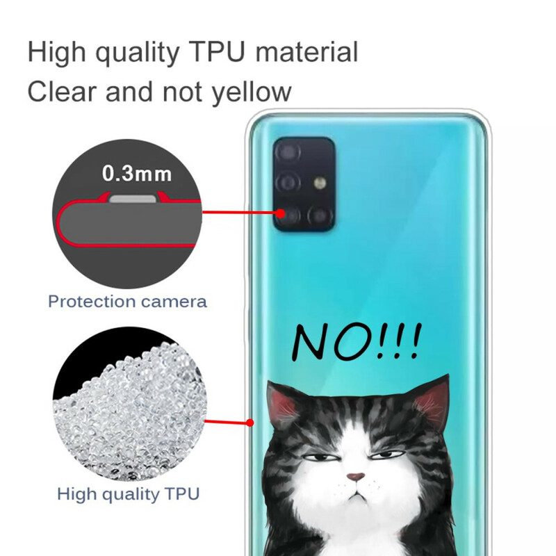 Handyhülle Für Samsung Galaxy A71 Die Katze. Die Nein Sagt