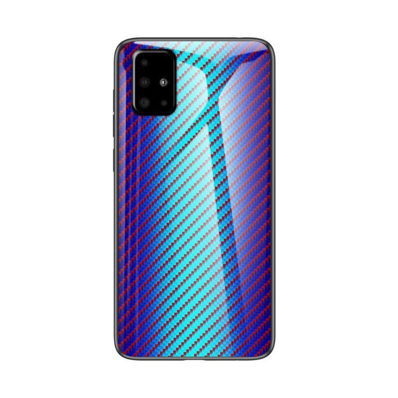 Handyhülle Für Samsung Galaxy A71 Gehärtetes Kohlefaserglas