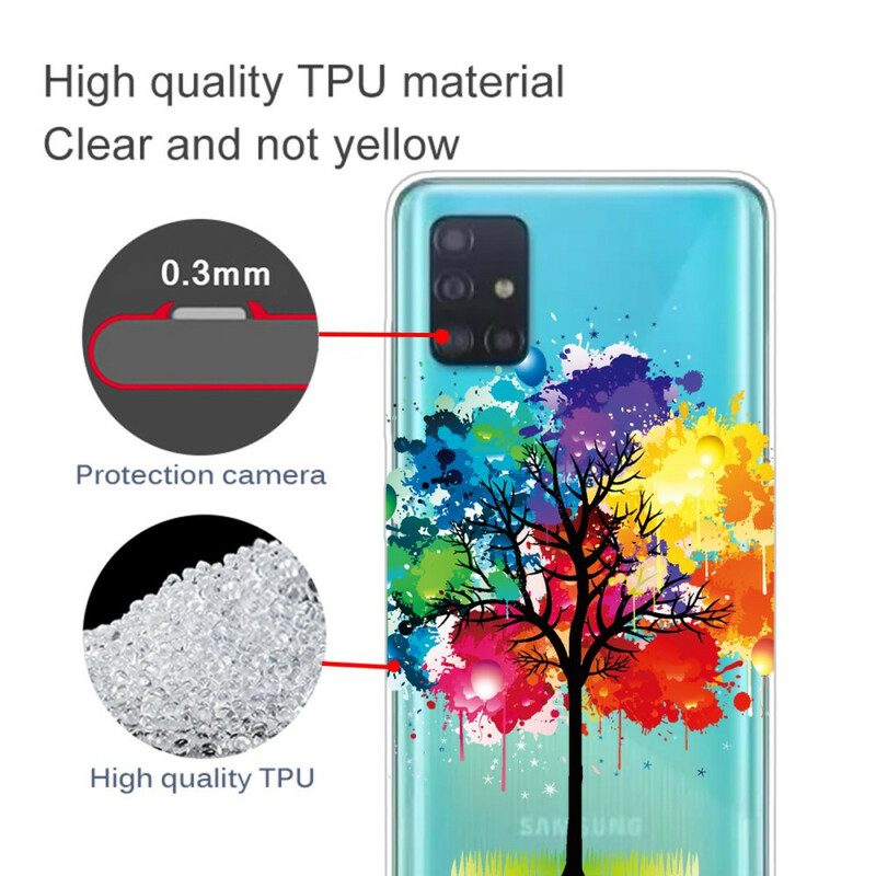 Handyhülle Für Samsung Galaxy A71 Nahtloser Aquarellbaum