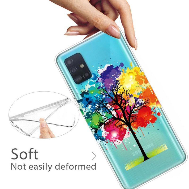 Handyhülle Für Samsung Galaxy A71 Nahtloser Aquarellbaum