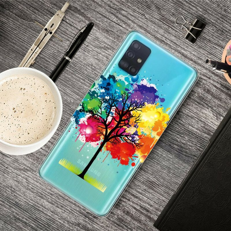 Handyhülle Für Samsung Galaxy A71 Nahtloser Aquarellbaum