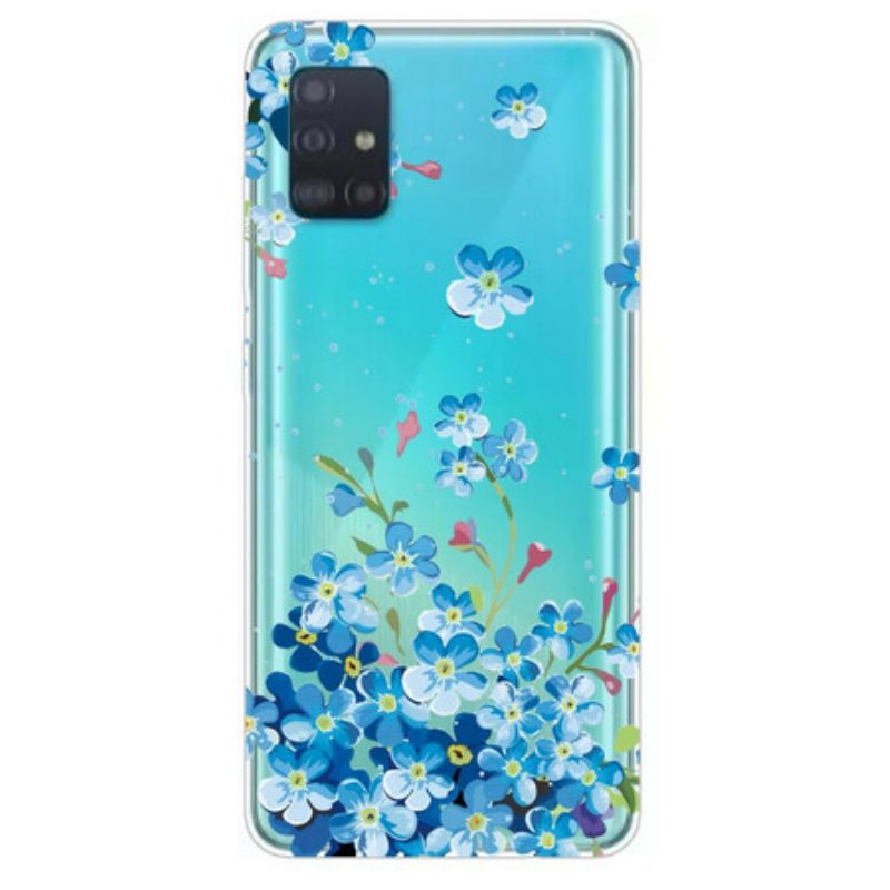 Hülle Für Samsung Galaxy A71 Blaue Blumen