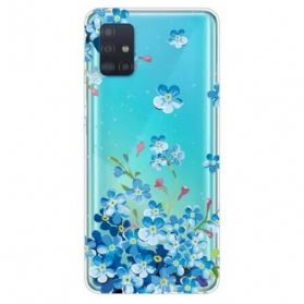 Hülle Für Samsung Galaxy A71 Blaue Blumen