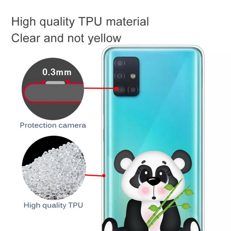 Hülle Für Samsung Galaxy A71 Nahtloser Trauriger Panda