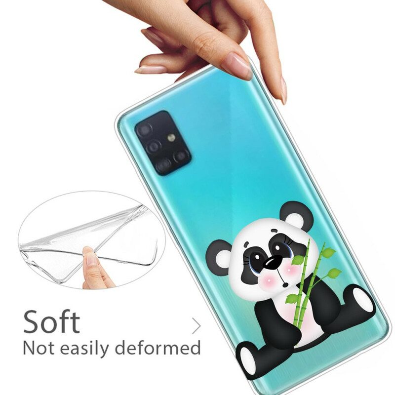 Hülle Für Samsung Galaxy A71 Nahtloser Trauriger Panda