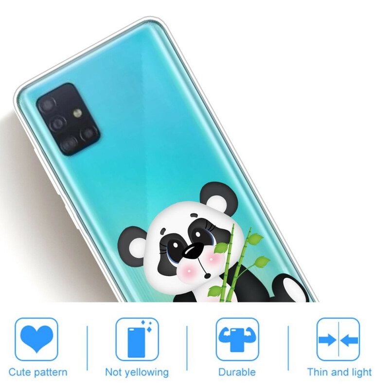 Hülle Für Samsung Galaxy A71 Nahtloser Trauriger Panda