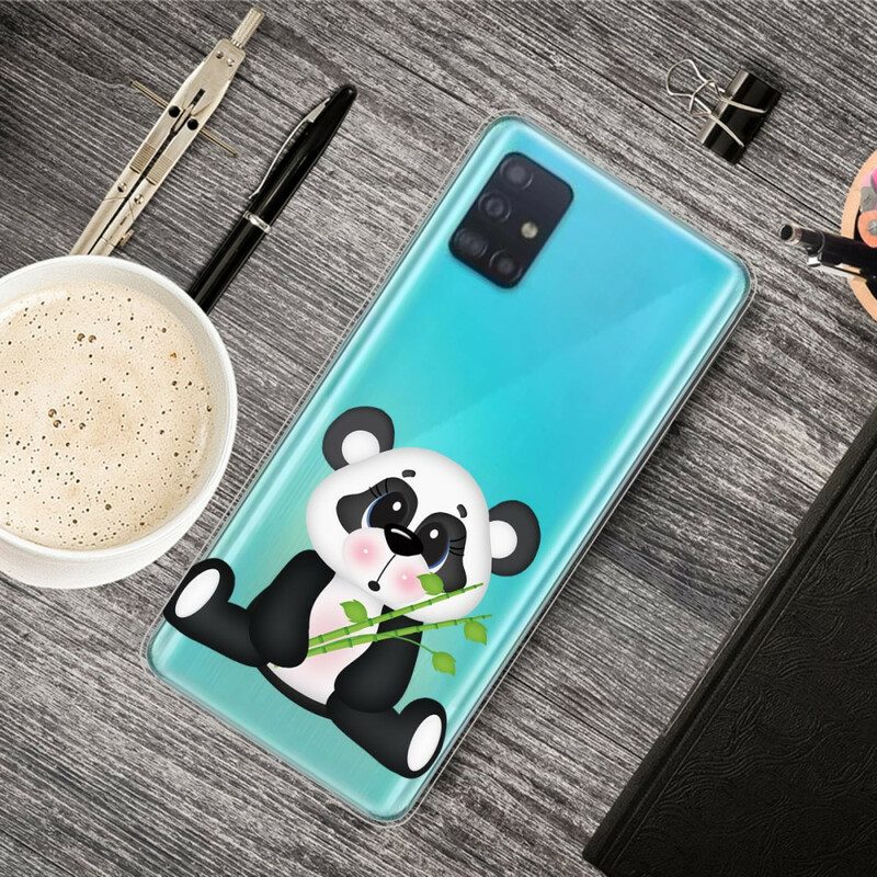 Hülle Für Samsung Galaxy A71 Nahtloser Trauriger Panda