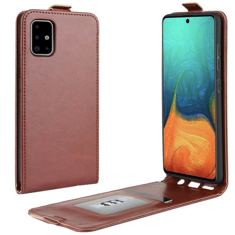 Lederhüllen Für Samsung Galaxy A71 Flip Case Faltender Ledereffekt