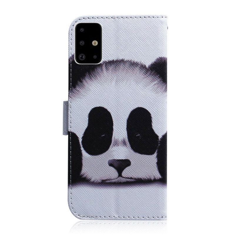 Lederhüllen Für Samsung Galaxy A71 Panda-gesicht