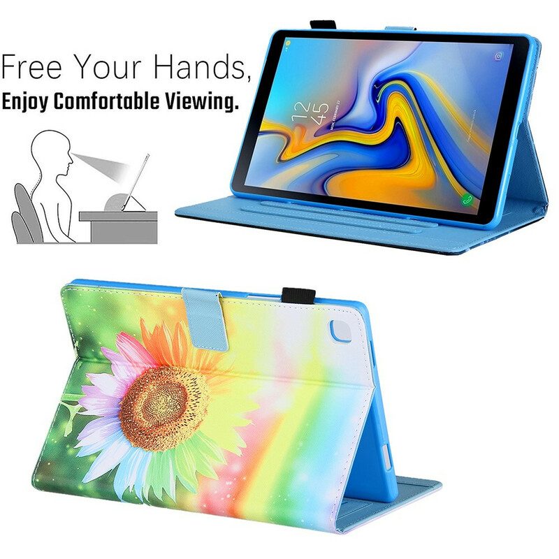 Flip Case Für Samsung Galaxy Tab A7 Lite Blumen In Der Sonne