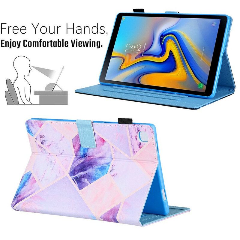 Flip Case Für Samsung Galaxy Tab A7 Lite Marmor-geometrie-design