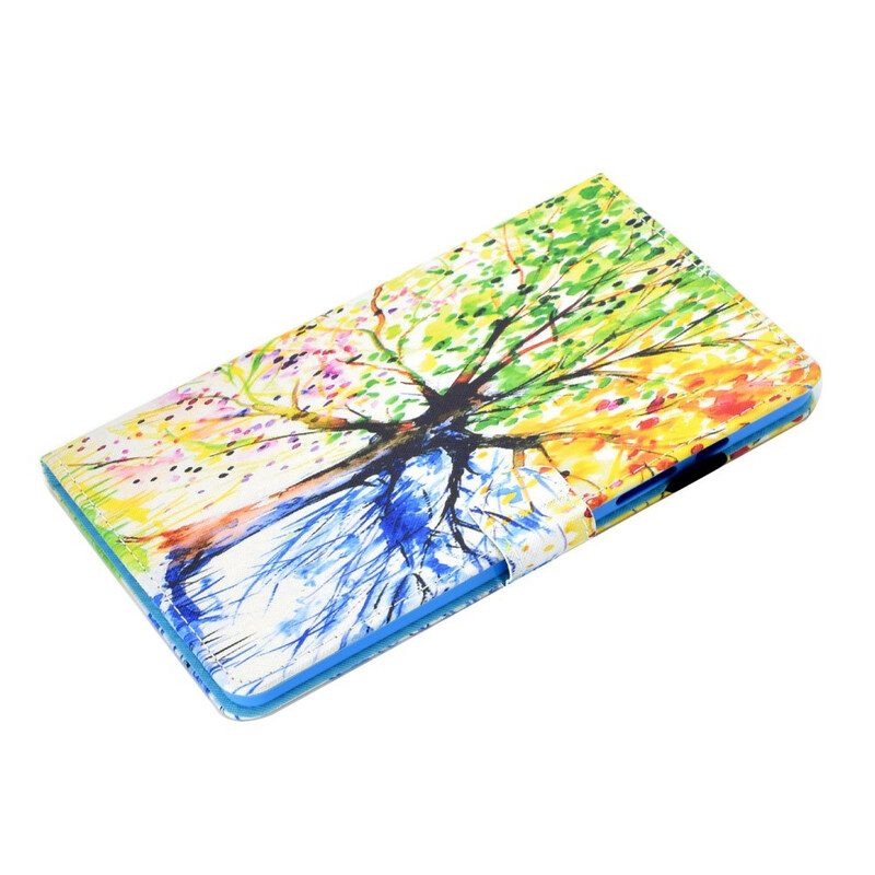 Lederhüllen Für Samsung Galaxy Tab A7 Lite Aquarellbaum